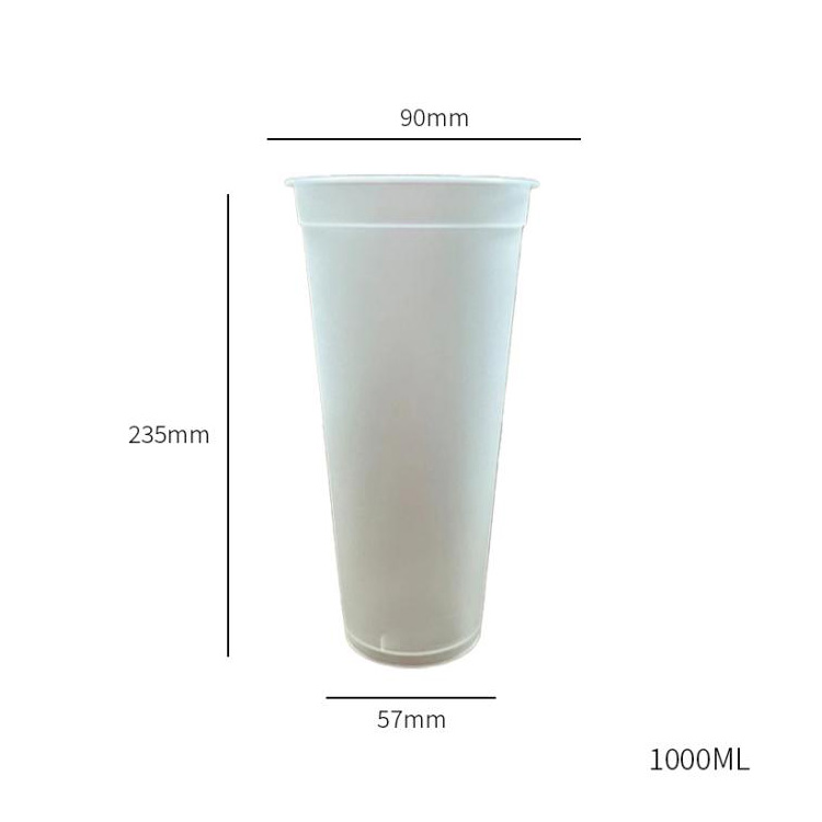 1000ml tryckt PP-kopp